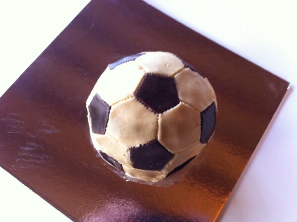 3D soccer ball cake.meat