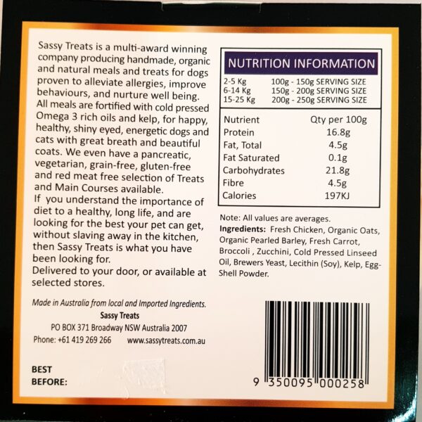 Porridge nutritional info